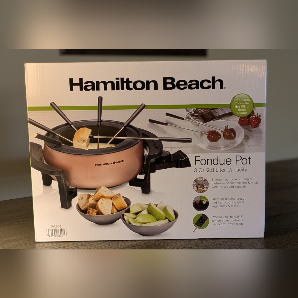 Hamilton Beach Copper Fondue Pot, 3-quart